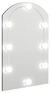 VidaXL Ogledalo s LED svjetlima 60 x 40 cm stakleno u obliku luka