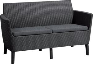 Keter Salemo 2 seater sofa, graphite - coolgrey