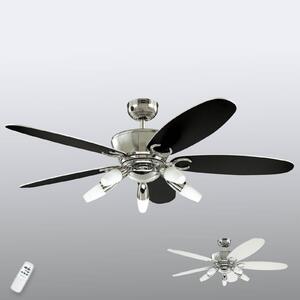 Westinghouse Stropni ventilator Arius s rasvjetom i daljinskim upravljačem, Crno, Dnevni boravak/blagovaonica, Metal