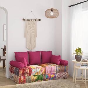 VidaXL 7-dijelni set ukrasnih jastuka od tkanine ružičasti