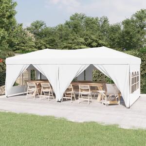 VidaXL Sklopivi šator za zabave s bočnim zidovima 3 x 6 m bijeli