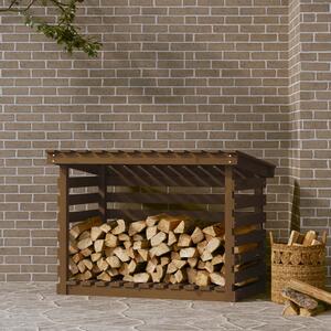 VidaXL Stalak za drva za ogrjev boja meda 108 x 73 x 79 cm od borovine