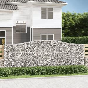 VidaXL Gabionska košara s lukom 400x50x140/160 cm pocinčano željezo