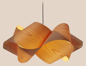 LZF LAMPS Swirl viseća lampa, prirodna bukva, Ø 75 cm, prigušiva, Drvo, Dnevni boravak/blagovaonica, Drvo