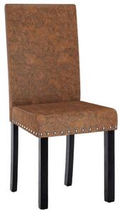 VidaXL Blagovaonske stolice od tkanine 6 kom smeđe