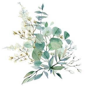 Fotografija Watercolor winter bouquet. Fall floral eucalyptus, Anna Tkachenko