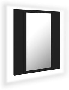 VidaXL LED kupaonski ormarić s ogledalom crni 40x12x45 cm akrilni