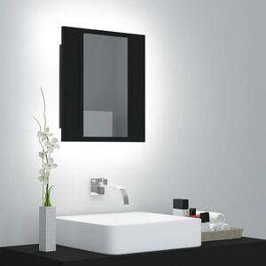 VidaXL LED kupaonski ormarić s ogledalom crni 40 x 12 x 45 cm