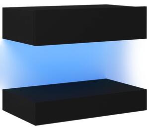 VidaXL TV ormarić s LED svjetlima crni 60 x 35 cm