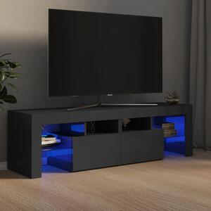 VidaXL TV ormarić s LED svjetlima visoki sjaj sivi 140x36,5x40 cm