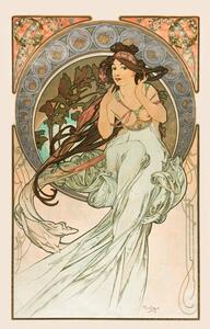 Reprodukcija La musique Lithographs series, Alfons Mucha