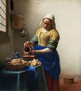 Reprodukcija The Milkmaid, c.1658-60, Jan Vermeer