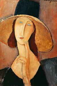 Reprodukcija Portrait of Jeanne Hebuterne in a large hat, Amedeo Modigliani