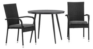 Stol i stolice set Dallas 3763PVC pletivo, Metal