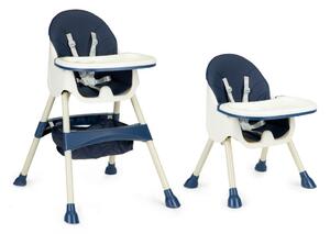 Dječja stolica za hranjenje 2u1 u tamno plavoj boji
