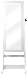 Bijela kutija za nakit s ogledalom 119,5 x 35 x 8,7 cm