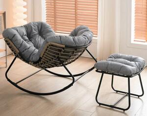 Udobna stolica za ljuljanje s osloncem za noge