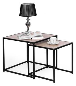 Set od 2 stolića za kavu u industrijskom stilu LOFT