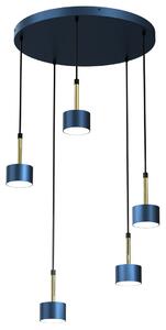 Viseća lampa ARENA BLUE/GOLD 5xGX53