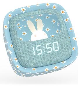 MOB noćna svjetiljka noćna svjetiljka i budilica Billy Clock - Blue Flower Blue