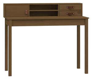 VidaXL Radni stol smeđa boja meda 110 x 50 x 93 cm od masivne borovine
