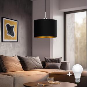 Eglo - LED Luster na sajli TUNJA 1xE27/60W/230V crna