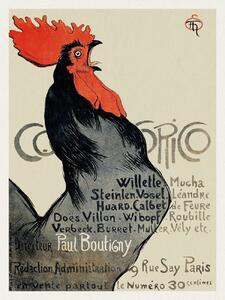 Reprodukcija umjetnosti Cocorico, Vintage Rooster (French Chicken Poster) - Théophile Steinlen, (30 x 40 cm)