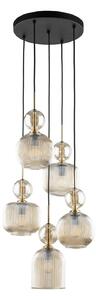 Viseće Svjetiljka TK Lighting, Sophia, prigušiv, Sivo, Dnevna soba, Staklo, Moderan