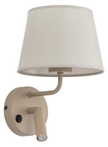 Zidne Svjetiljka TK Lighting, Maja, prigušiv, Bež, Spavaća soba, Tkanina / tekstil