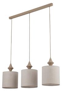 Viseće Svjetiljka TK Lighting, Amura, prigušiv, Bež, Dnevna soba, Tkanina / tekstil, Moderan