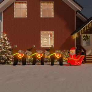 VidaXL Božićni ukrasni Djed Mraz i sob na napuhavanje LED 138 cm