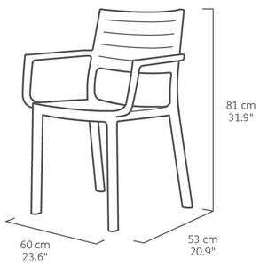 Crna plastična vrtna stolica Metaline – Keter
