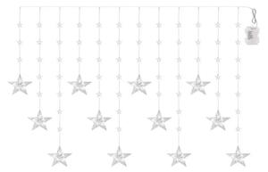 Emos Božićna zavjesa, zvijezde, LED, hladno bijela, timer, 3xAA, IP44, 85x170cm