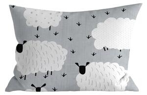 Poliester-pamučna jastučnica WHITE SHEEPS 50x70 cm, siva