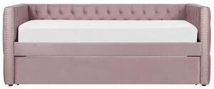 Zondo Krevet na razvlačenje 90 cm GENSA (ružičasta) (s podnicom). 1023086