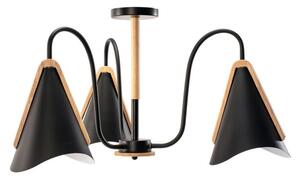 TOOLIGHT Skandinavska stropna svjetiljka s tri ruke Crna APP605-3C