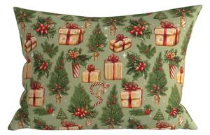 Jastučnica od mikrovlakana CHRISTMAS PRESENTS 50x70 cm, zelena
