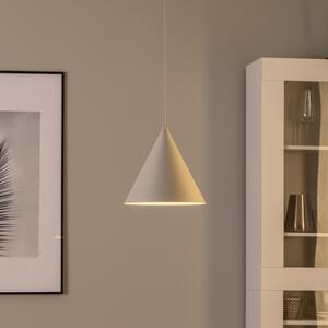 TK Lighting Viseća svjetiljka Cono, jedna žarulja, Ø 25 cm, bež, prigušiva, Bež, Dnevni boravak/blagovaonica, Metal