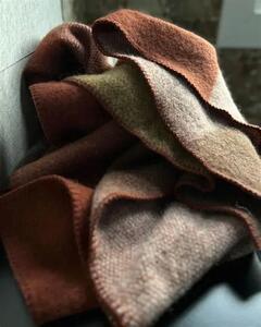 Vunena deka Block Rust 130x180