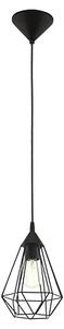 Eglo Tarbes Okrugla viseća svjetiljka (Crne boje, Visina: 110 cm, Promjer: 175 mm)