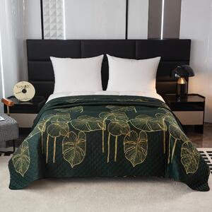 Prekrivač za krevet s uzorkom VENECIJA tamnozeleni Dimenzije: 220 x 240 cm