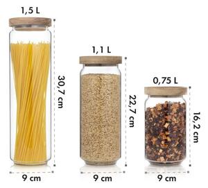 Klarstein Lovage staklenke za skladištenje hrane 0,75L, 1,1L, 1,5L