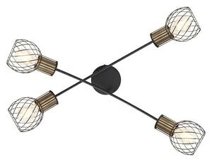 Globo Stropna svjetiljka (160 W, D x Š x V: 78 x 38 x 21 cm, Crno-zlatno, E27)