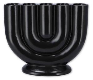 Crna keramička vaza BUKAN 21 cm