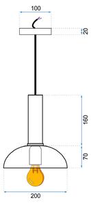 Privjesak svjetiljka OSTI C Crna APP122-1C