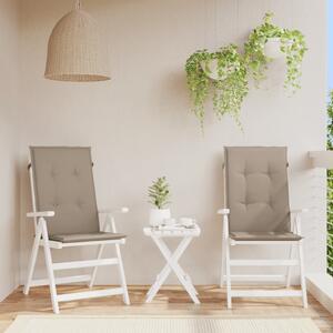 VidaXL Jastuci za vrtne stolice 2 kom smeđesivi 120x50x3 cm od tkanine