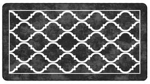 VidaXL Perivi tepih crno-bijeli 80 x 150 cm protuklizni