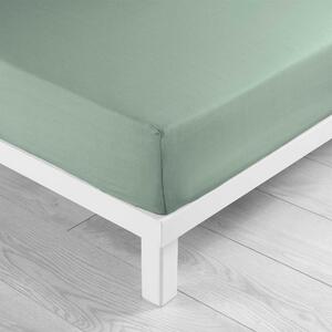 Svijetlo zelena pamučna plahta s gumom 160x200 cm Lina – douceur d'intérieur