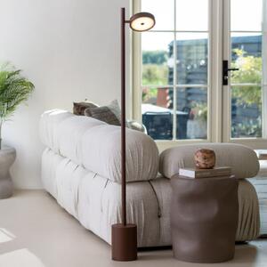 Good & Mojo GOOD MOJO LED podna lampa Okinawa, 1 žarulja, smeđa, 146 cm, drvo, prigušiva, Smeđa / hrđa, Dnevni boravak/blagovaonica, Drvo