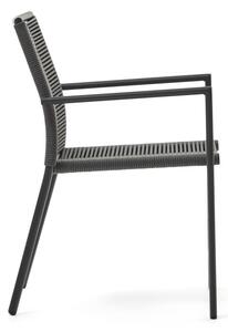 Tamno siva metalna vrtna stolica Culip – Kave Home
